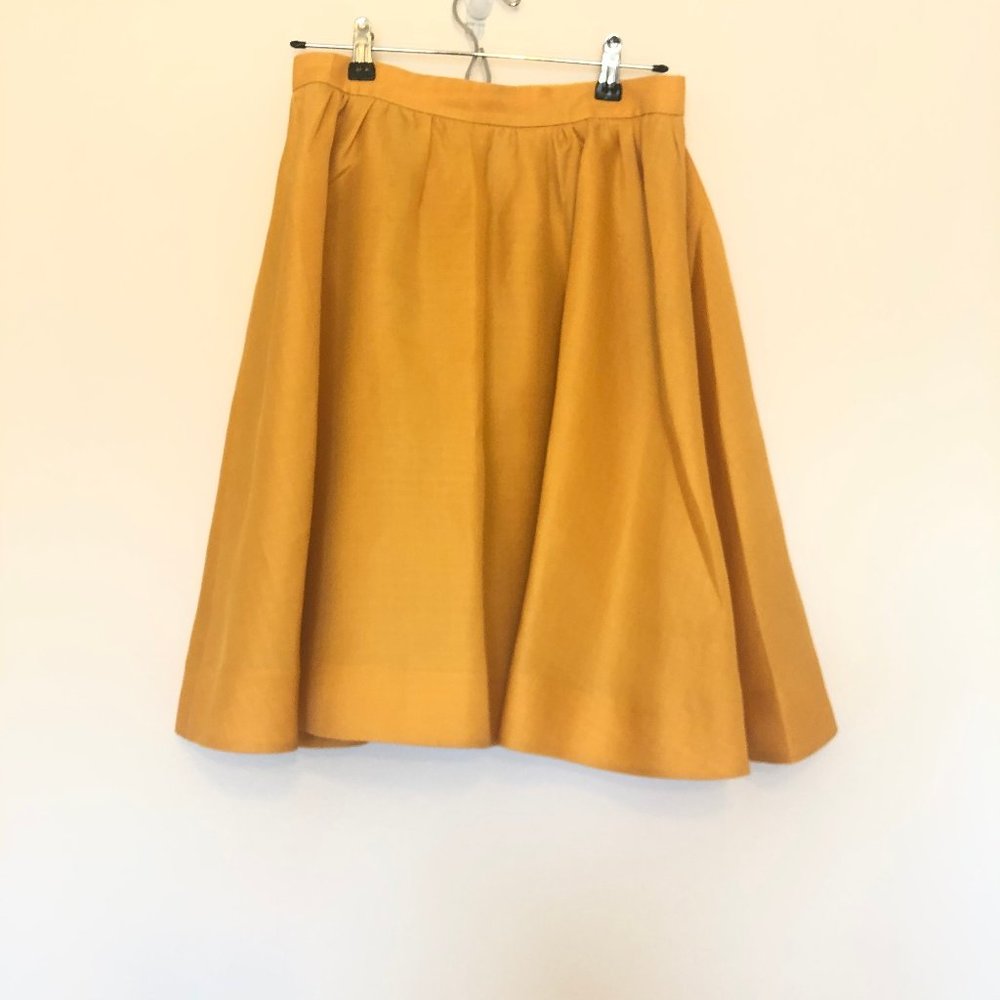 J. Crew Mustard A-Line Skirt